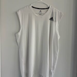 Adidas Training Men's White Sleeveless Tank